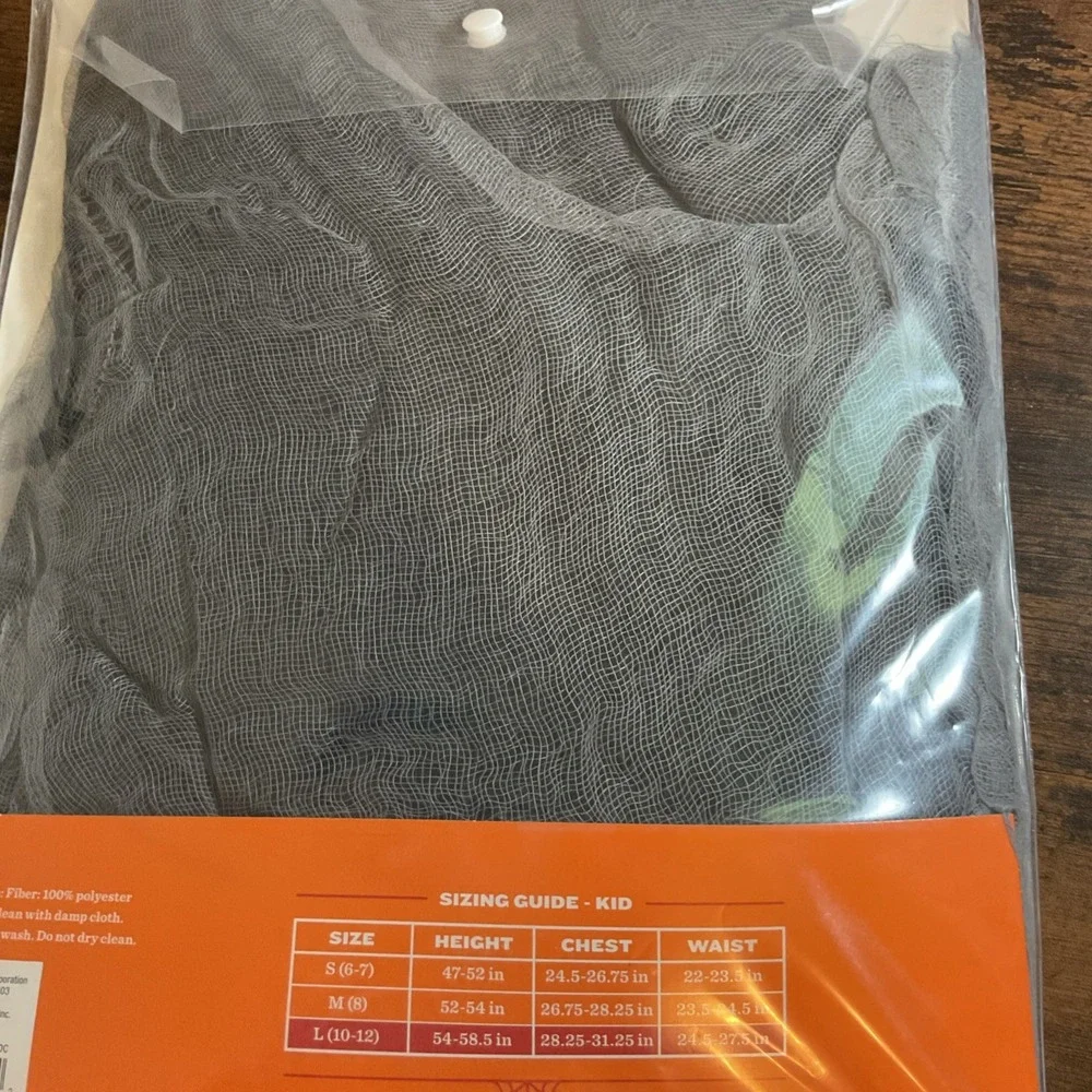 New Boys Creepy‎ Robe Halloween Costume Size Large (10-12) Hooded Robe Kids